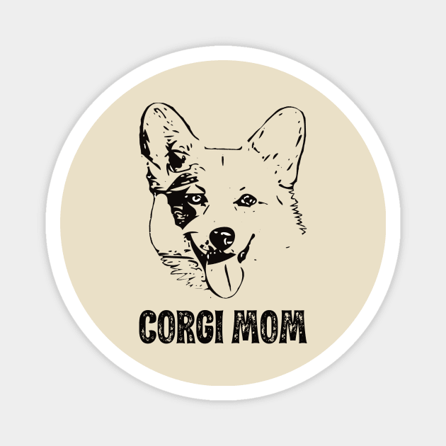 Corgi Mom - Corgi Dog Mom Magnet by DoggyStyles